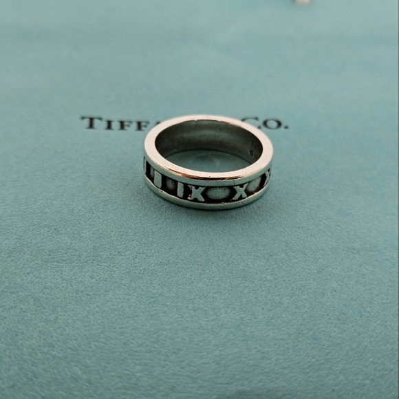 Tiffany & Co. 1995 Atlas Ring In Sterling Silver Size 7 - Picture 4 of 9